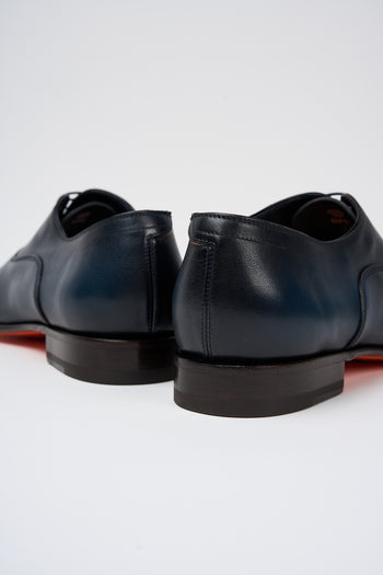 Santoni Stringata Blue Uomo - 4