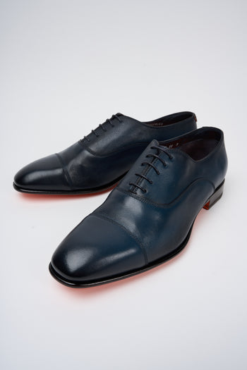 Santoni Stringata Blue Uomo - 5