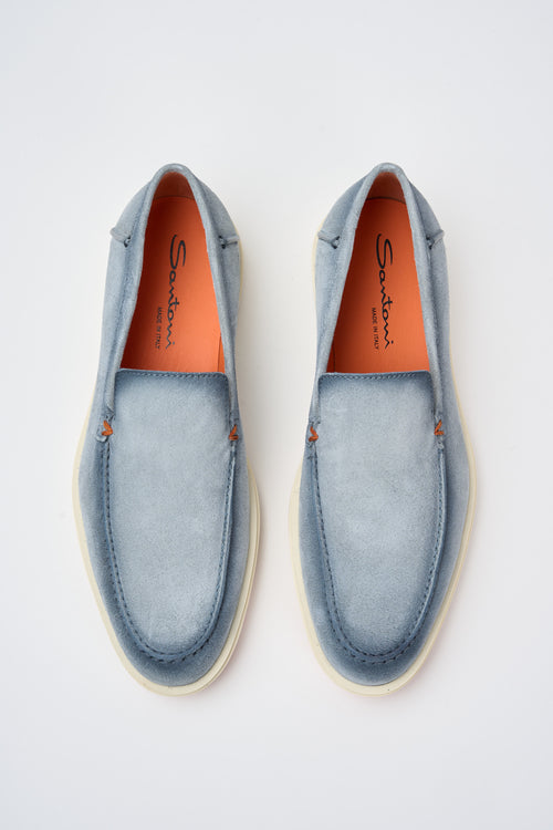 Santoni Mocassino Light Blue Uomo - 2