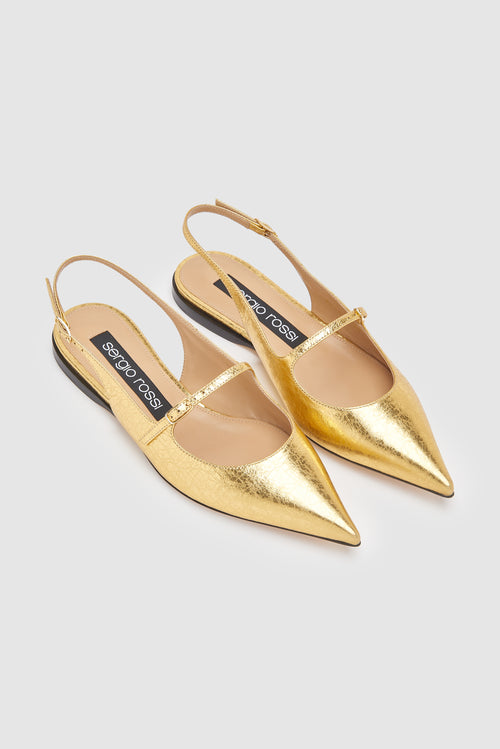 Sergio Rossi Slingback Oro Donna - 2
