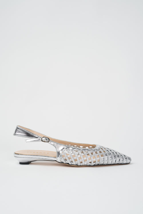Tre Emme Slingback Argento Donna