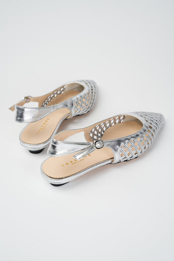 Tre Emme Slingback Argento Donna - 4