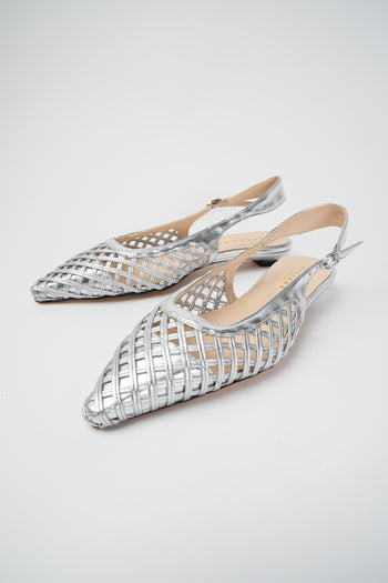 Tre Emme Slingback Argento Donna - 5