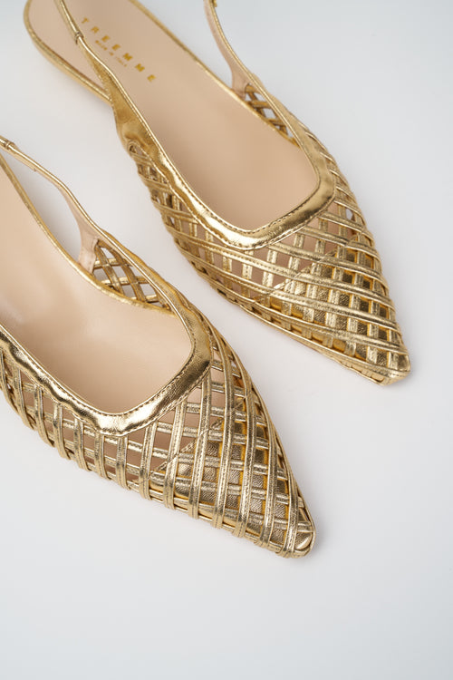 Tre Emme Slingback Oro Donna - 2