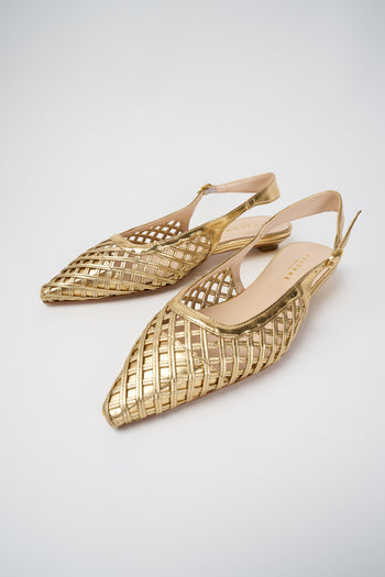 Tre Emme Slingback Oro Donna - 4