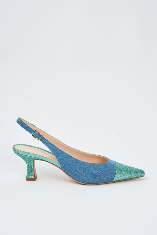 Tre Emme Slingback Jeans Smeraldo Donna