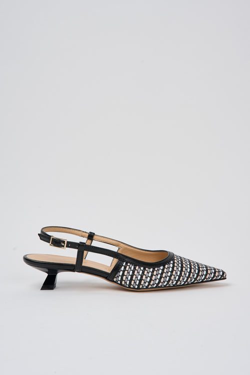 Tre Emme Slingback Nero+nero Donna