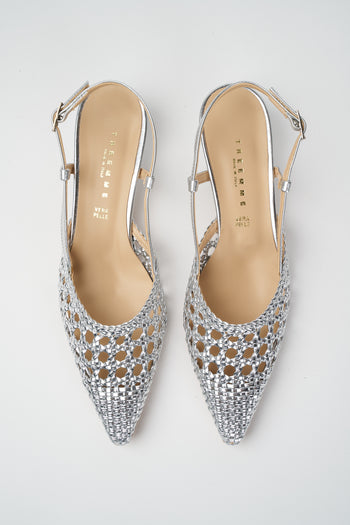 Tre Emme Slingback Argento Donna - 4