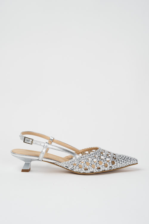 Tre Emme Slingback Argento Donna