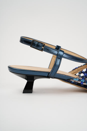 Tre Emme Slingback Blu Donna - 4