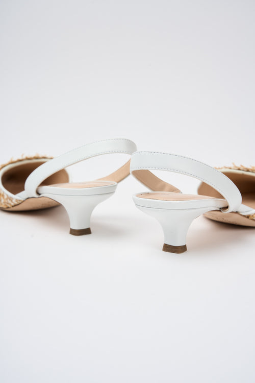 Tre Emme Slingback Bianco Beige Donna - 2
