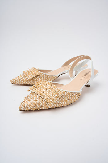 Tre Emme Slingback Bianco Beige Donna - 5