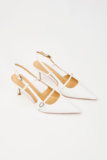 Tre Emme Slingback Bianco Donna - 3