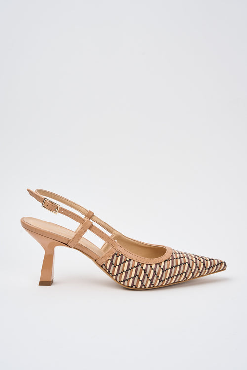 Tre Emme Slingback Cuoio+beige Donna