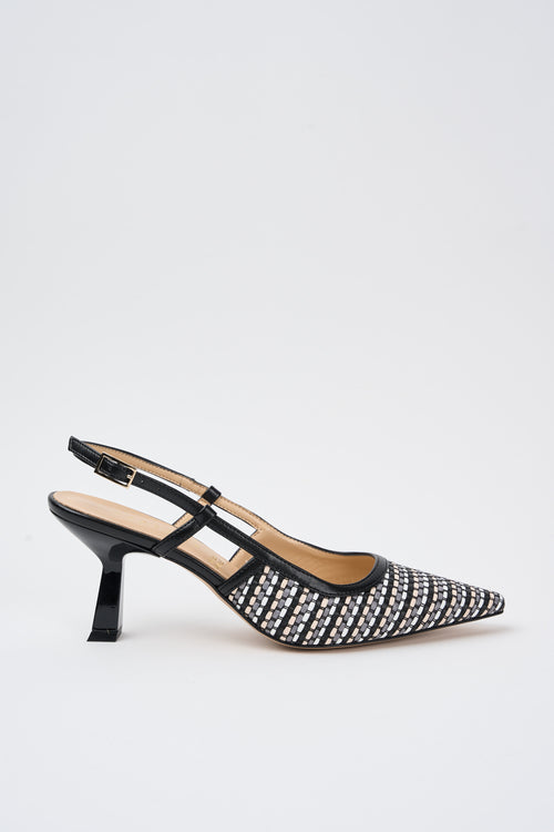 Tre Emme Slingback Nero+nero Donna