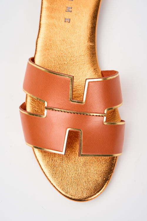 Tre Emme Ciabatta Arancio Oro Donna - 2