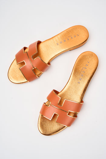 Tre Emme Ciabatta Arancio Oro Donna - 4