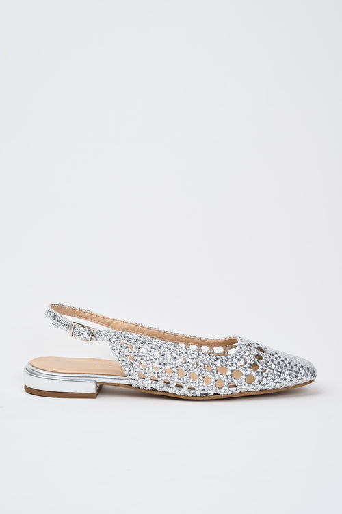 Tre Emme Slingback Argento Donna
