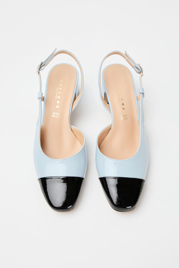 Tre Emme Slingback Nero+celeste Donna - 4