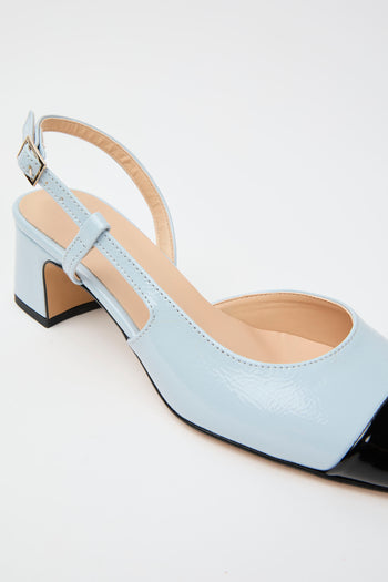 Tre Emme Slingback Nero+celeste Donna - 5