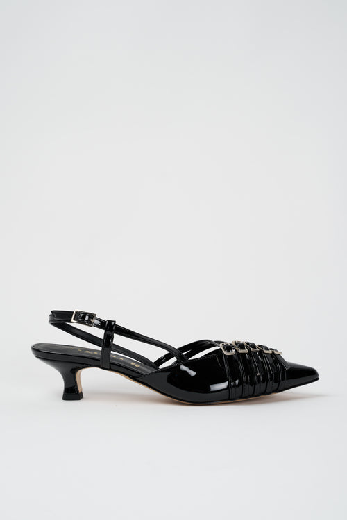 Tre Emme Slingback Nero Donna