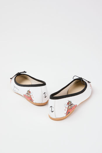 Tre Emme Ballerina Bianco Artico Donna - 4
