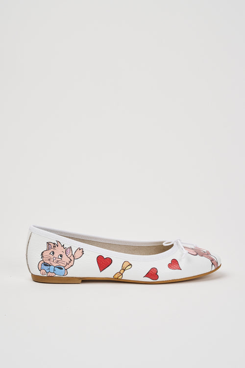 Tre Emme Ballerina Bianco Artico Donna