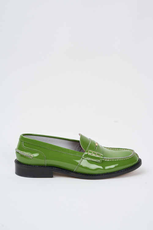 Tre Emme Mocassino Verde Donna