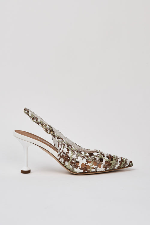 Tre Emme Slingback Multi + White Sea Donna