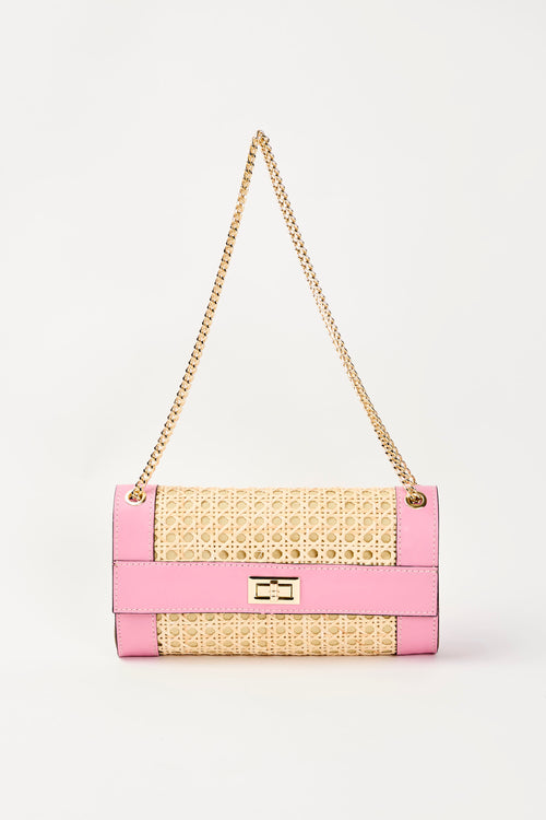 Tre Emme Borsa Rafia+rosa Donna