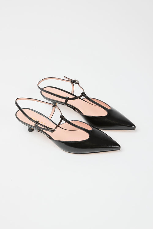 Tre Emme Slingback Nero Donna - 2
