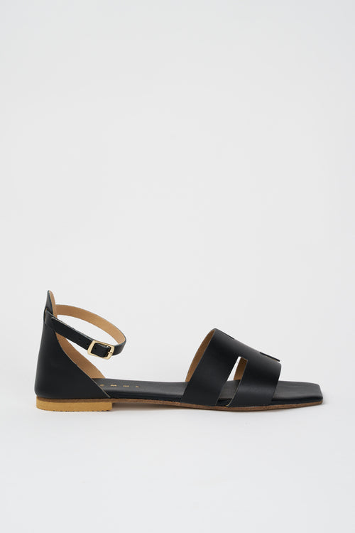 Tre Emme Sandalo Nero Donna