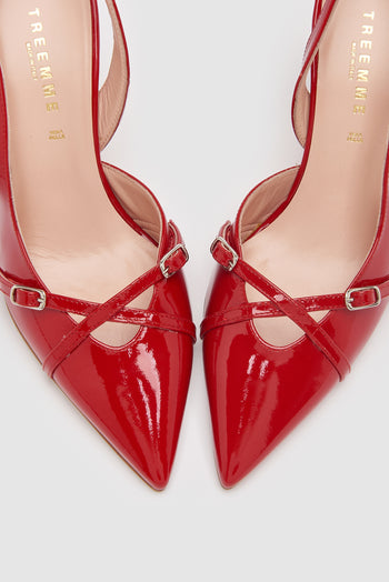 Tre Emme Slingback Rosso Donna - 4