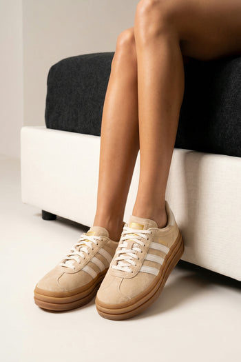 Adidas Sneaker Stone Khaki/cream White/gold Donna - 10