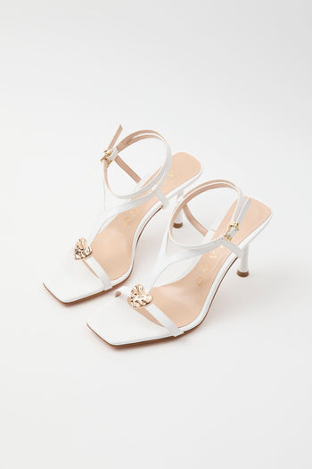 Albano Sandalo Bianco/acc.platino Donna - 3