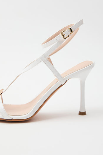 Albano Sandalo Bianco/acc.platino Donna - 6