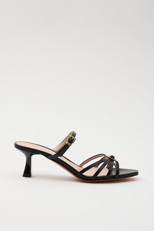 Albano Sandalo Nero/acc.oro Donna
