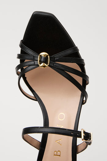 Albano Sandalo Nero/acc.oro Donna - 6