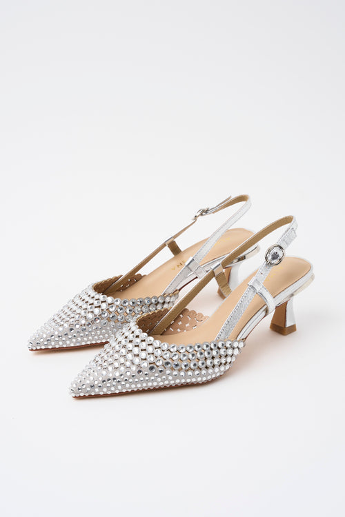 Alma En Pena X Tre Emme Slingback Silver Donna - 2