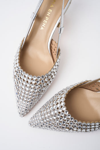 Alma En Pena X Tre Emme Slingback Silver Donna - 3