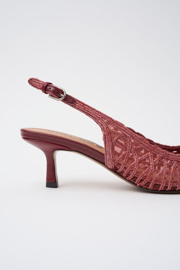 Bibi Lou X Tre Emme Slingback Burgundy Donna - 4