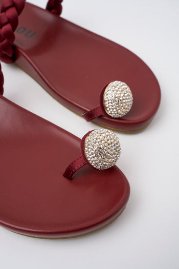 Bibi Lou X Tre Emme Sandalo Burgundy Donna - 3