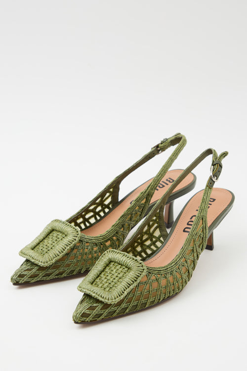 Bibi Lou X Tre Emme Slingback Verde Kaki Donna - 2