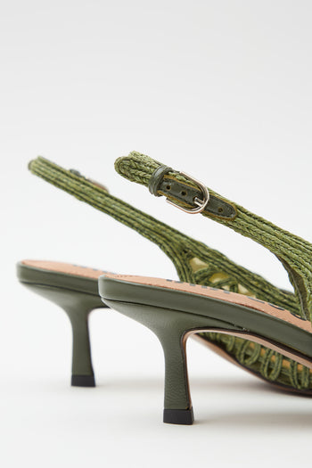 Bibi Lou X Tre Emme Slingback Verde Kaki Donna - 4