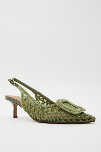 Bibi Lou X Tre Emme Slingback Verde Kaki Donna - 7
