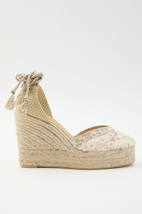 CastaÑer Zeppa Blanco/oro Donna