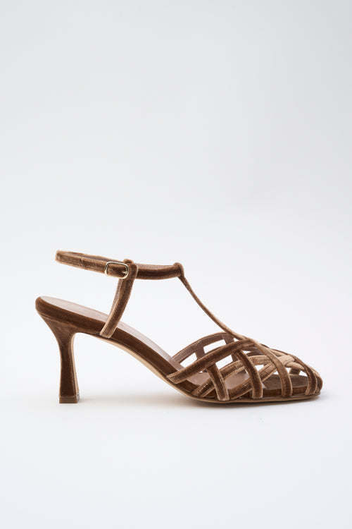 Cheville Sandalo Caramello Donna