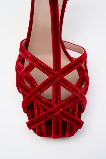 Cheville Sandalo Rosso Donna - 3