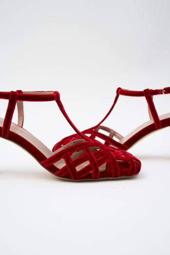 Cheville Sandalo Rosso Donna - 5