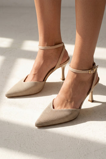 Elata Slingback Beige Donna - 7